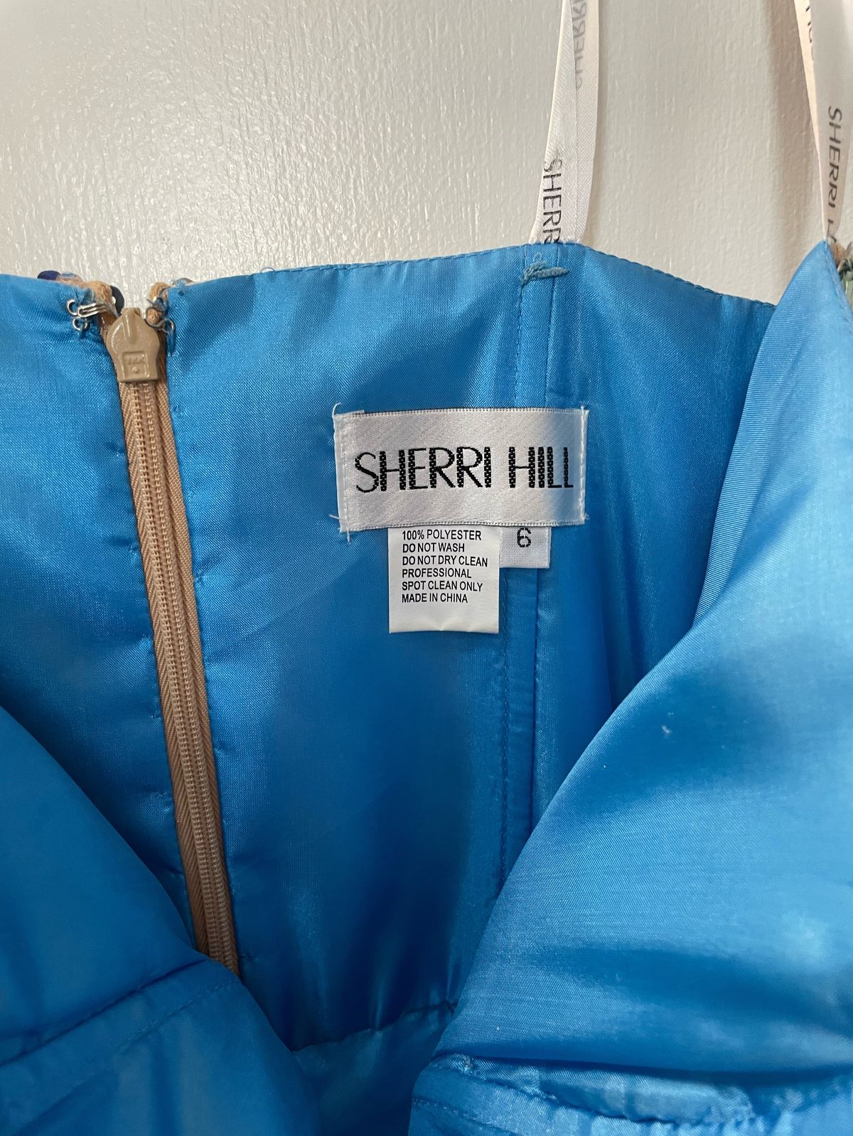 Sherri Hill Size 6 Prom Blue Floor Length Maxi on Queenly