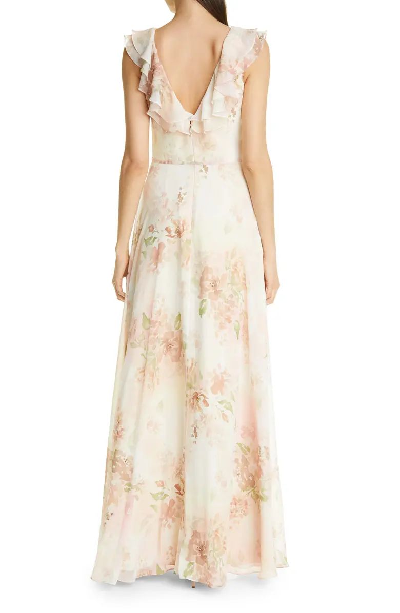 Marchesa Notte Plus Size 18 Bridesmaid Floral Multicolor A-line Dress on Queenly