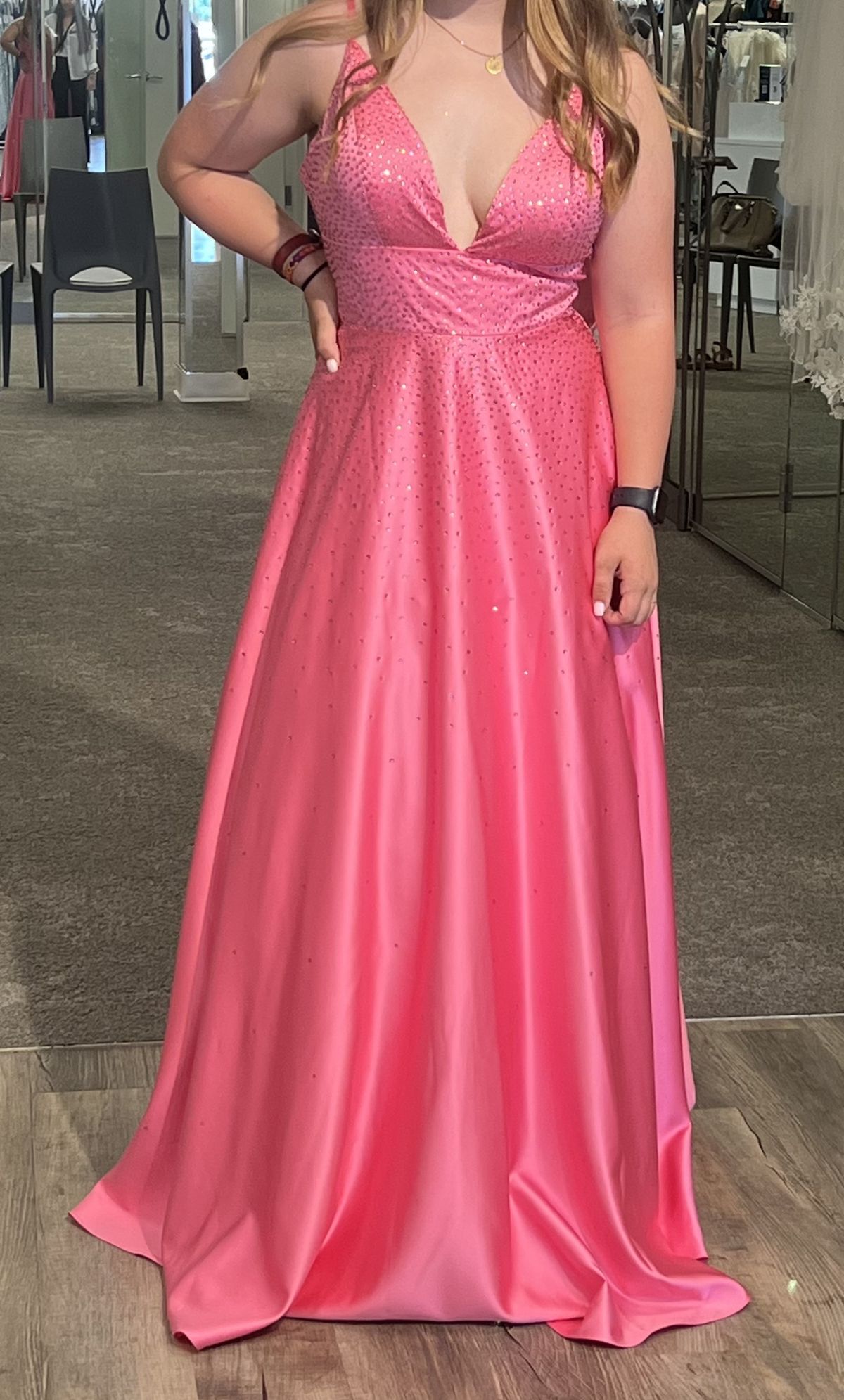 Size 8 Pink Ball Gown on Queenly