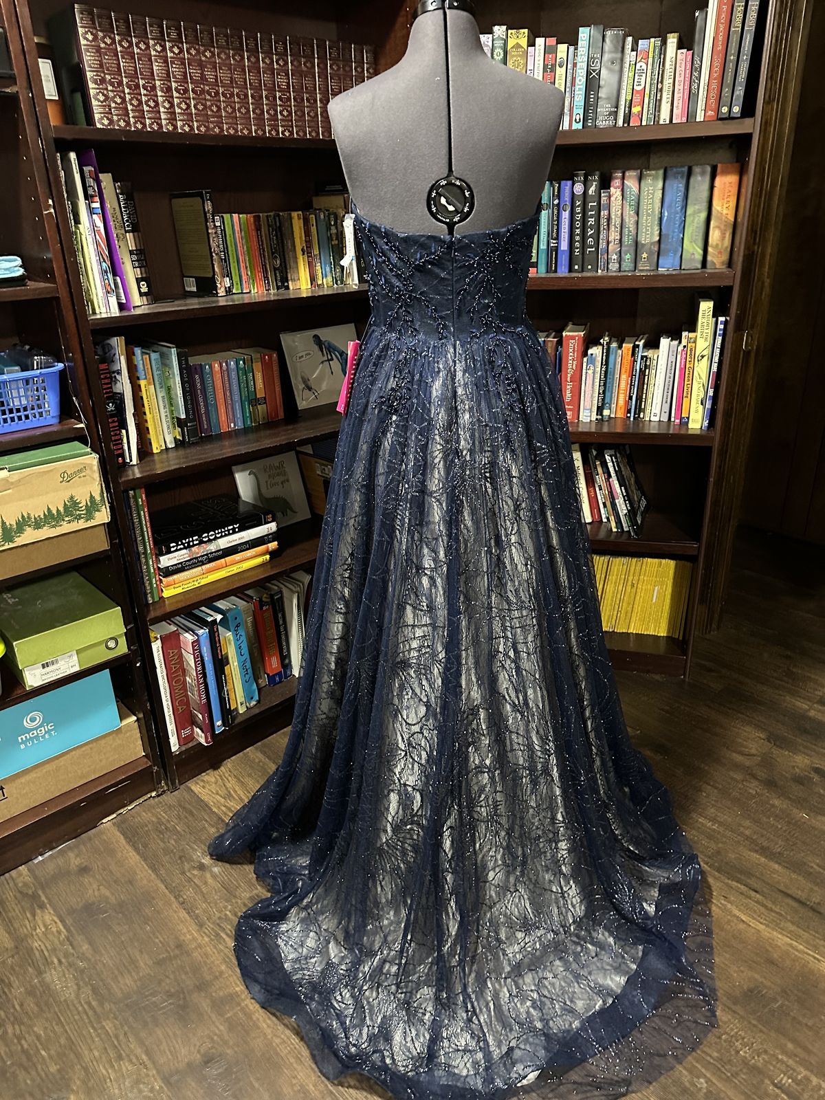 GB Size 8 Prom Blue Ball Gown on Queenly