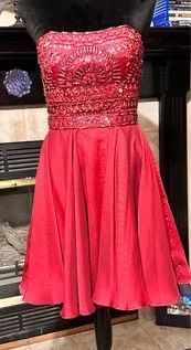 Sherri Hill Size 4 Prom Red A-line Dress on Queenly