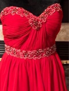 B. Darlin Size 10 Prom Red A-line Dress on Queenly