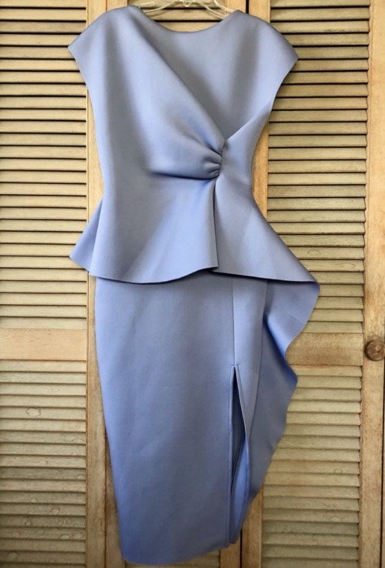 Size 2 Pageant Interview Light Blue Side Slit Dress on Queenly