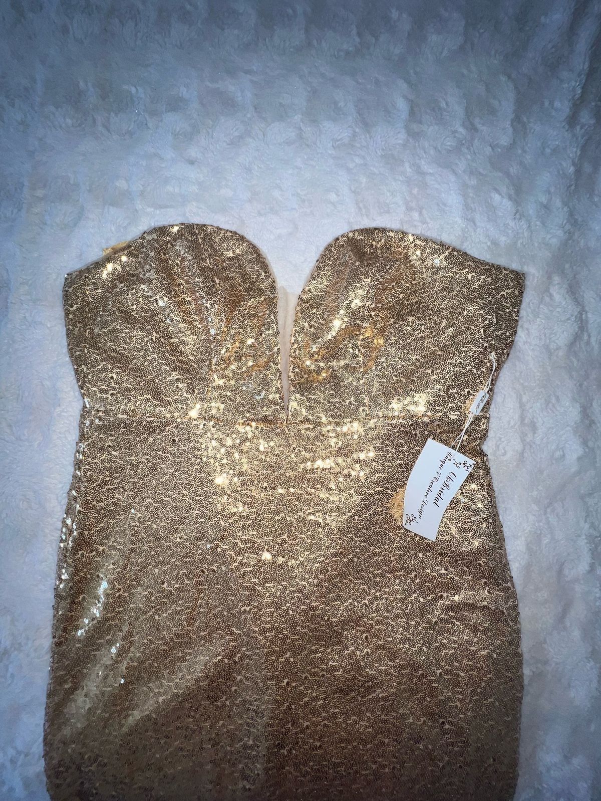 Size 10 Prom Gold Floor Length Maxi on Queenly