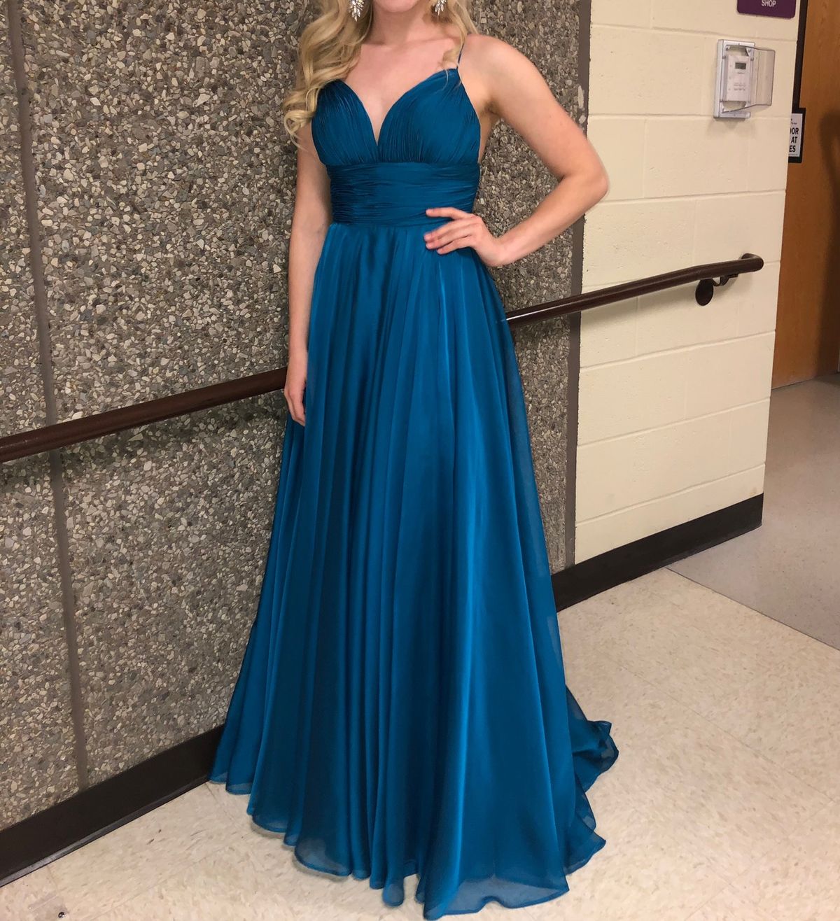 Sherri Hill Size 4 Pageant Blue Ball Gown on Queenly