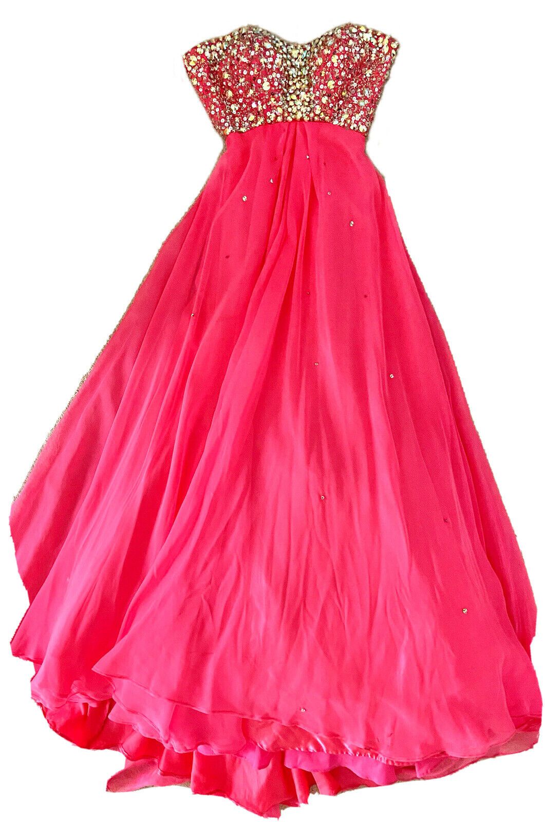 Chique Prom Size 2 Prom Sequined Pink A-line Dress on Queenly