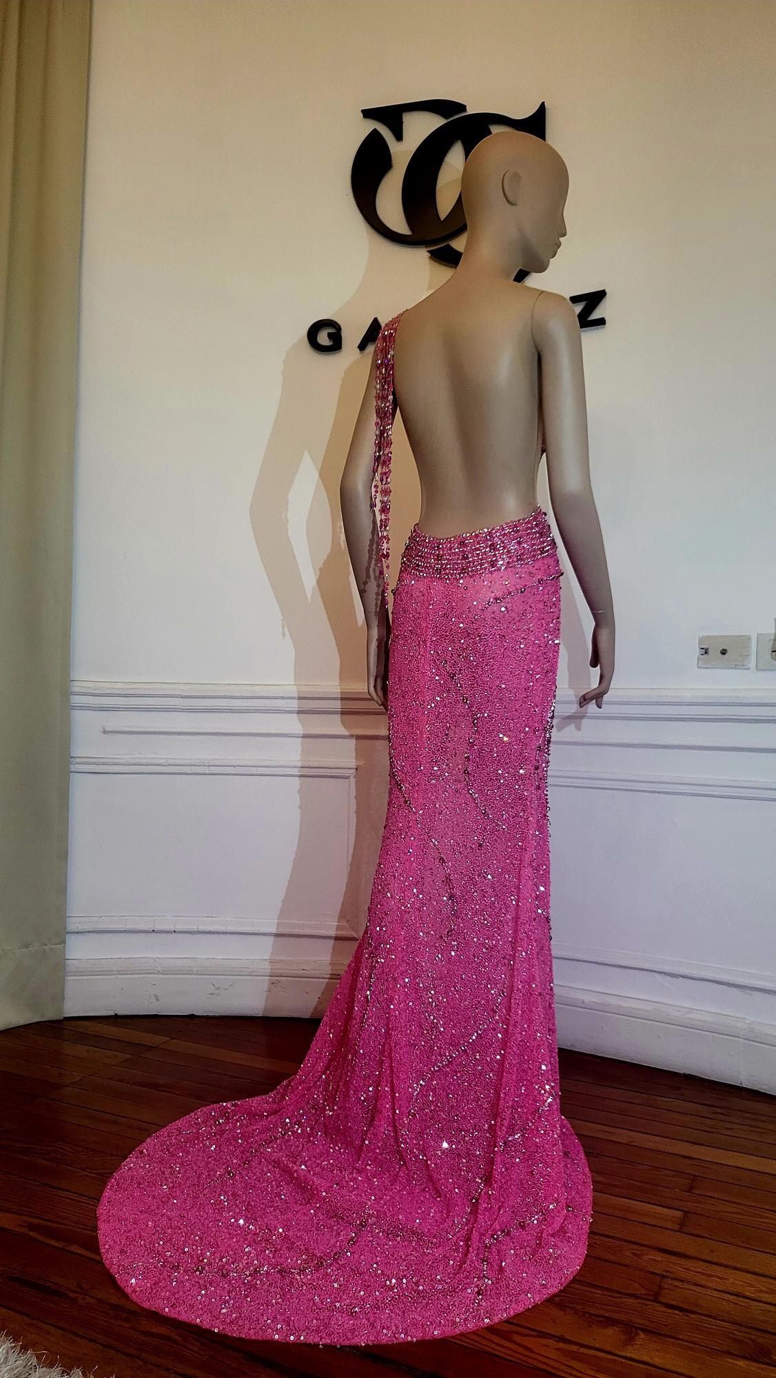 Size 2 Pink Side Slit Dress on Queenly