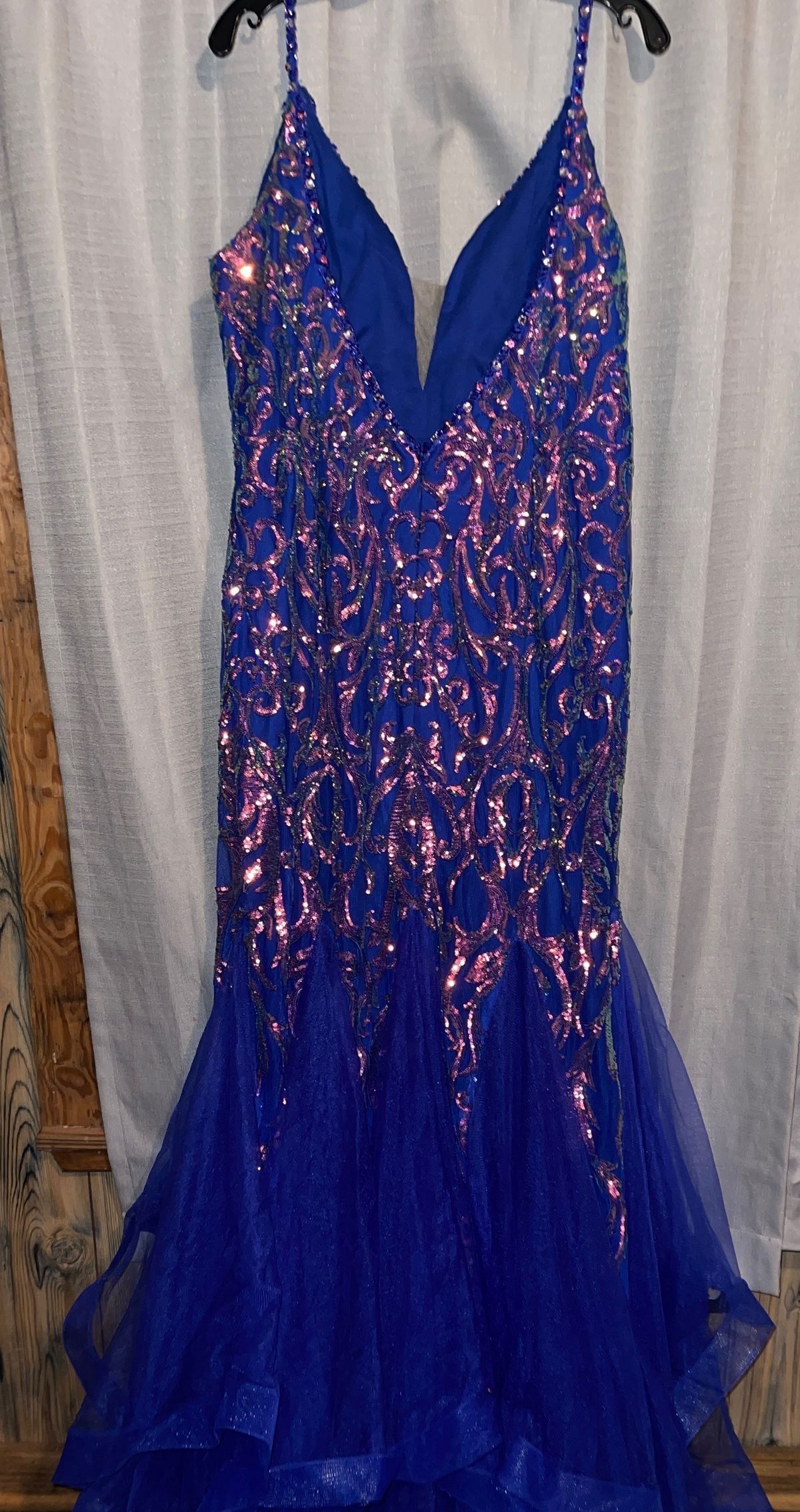 Size 3X Prom Royal Blue Mermaid Dress on Queenly