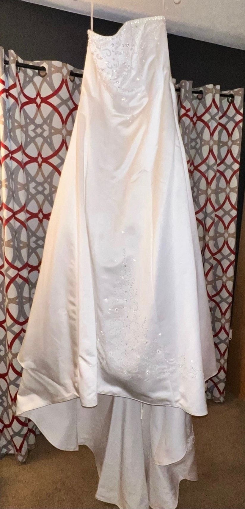 David's Bridal Plus Size 16 Wedding White A-line Dress on Queenly