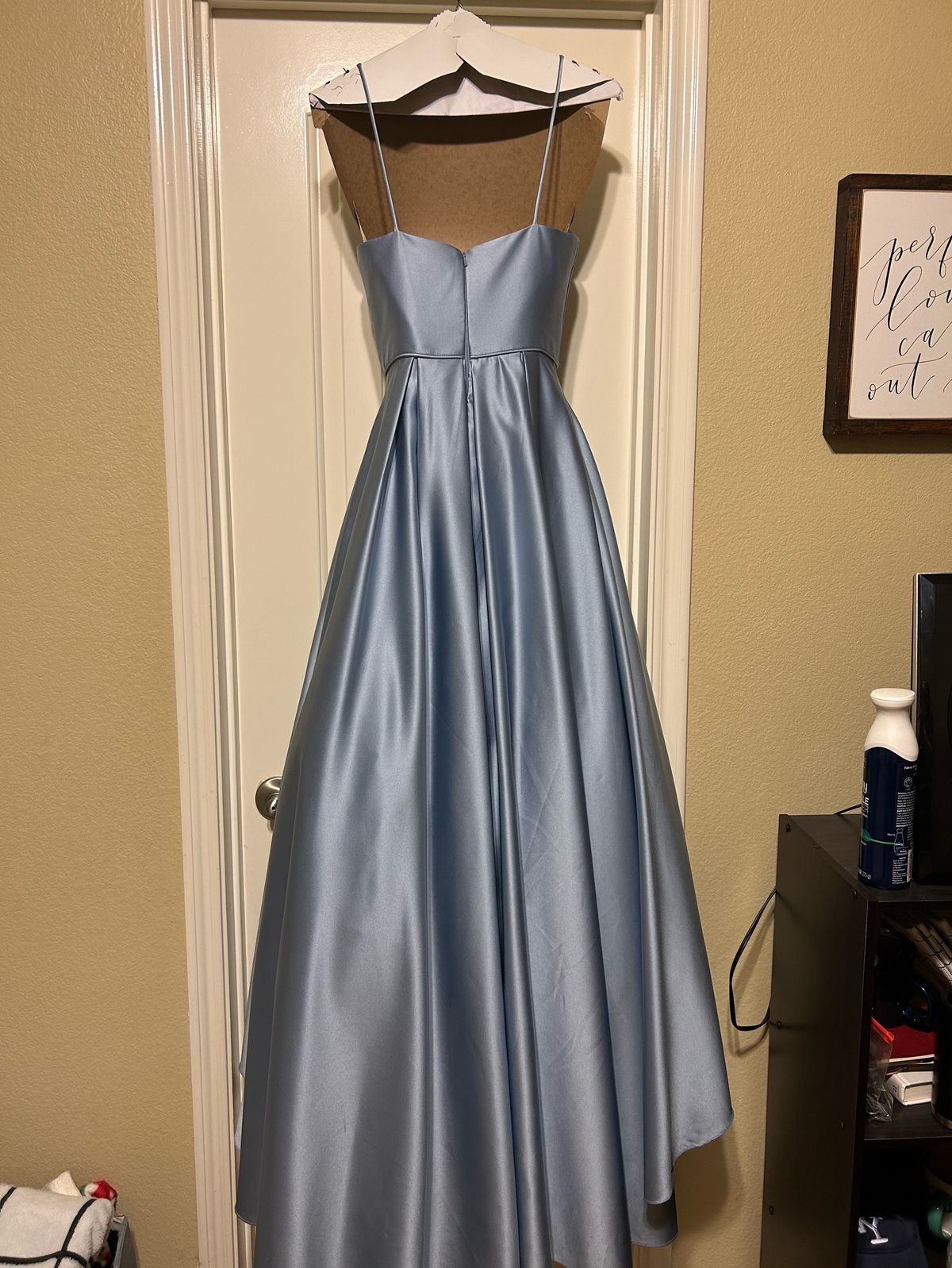 Betsy and Adam Size 2 Prom Blue A-line Dress on Queenly