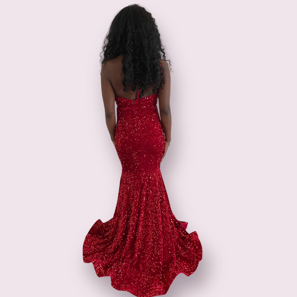 Size S Prom Red Mermaid Dress on Queenly