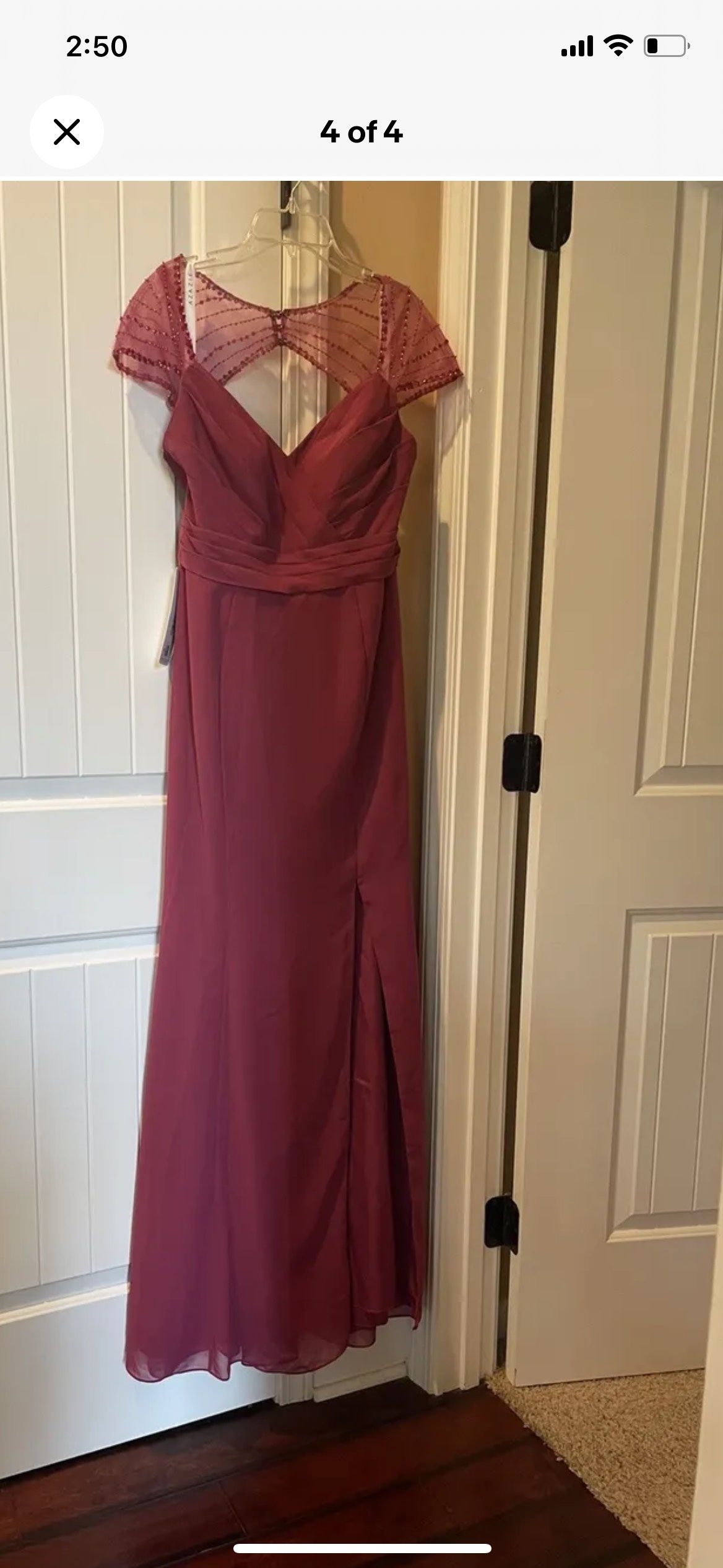 Azazie Size 12 Prom Pink Side Slit Dress on Queenly