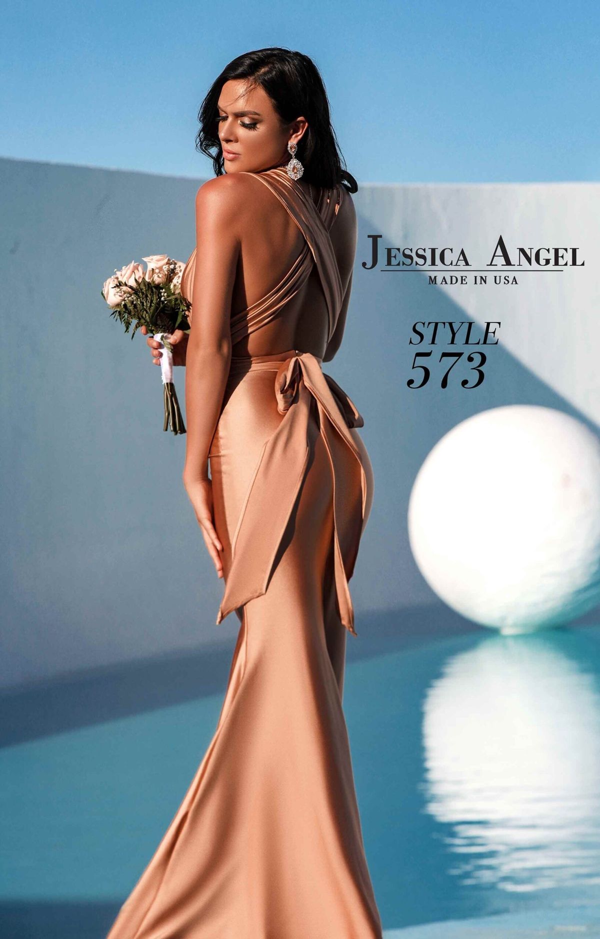 Style JA573 Jessica Angel Size 0 Satin Black Mermaid Dress on Queenly
