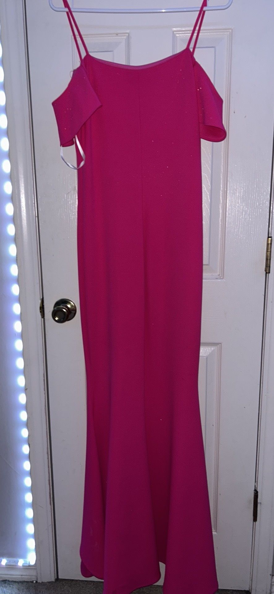 Betsy and Adam Size 10 Prom Pink Side Slit Dress on Queenly