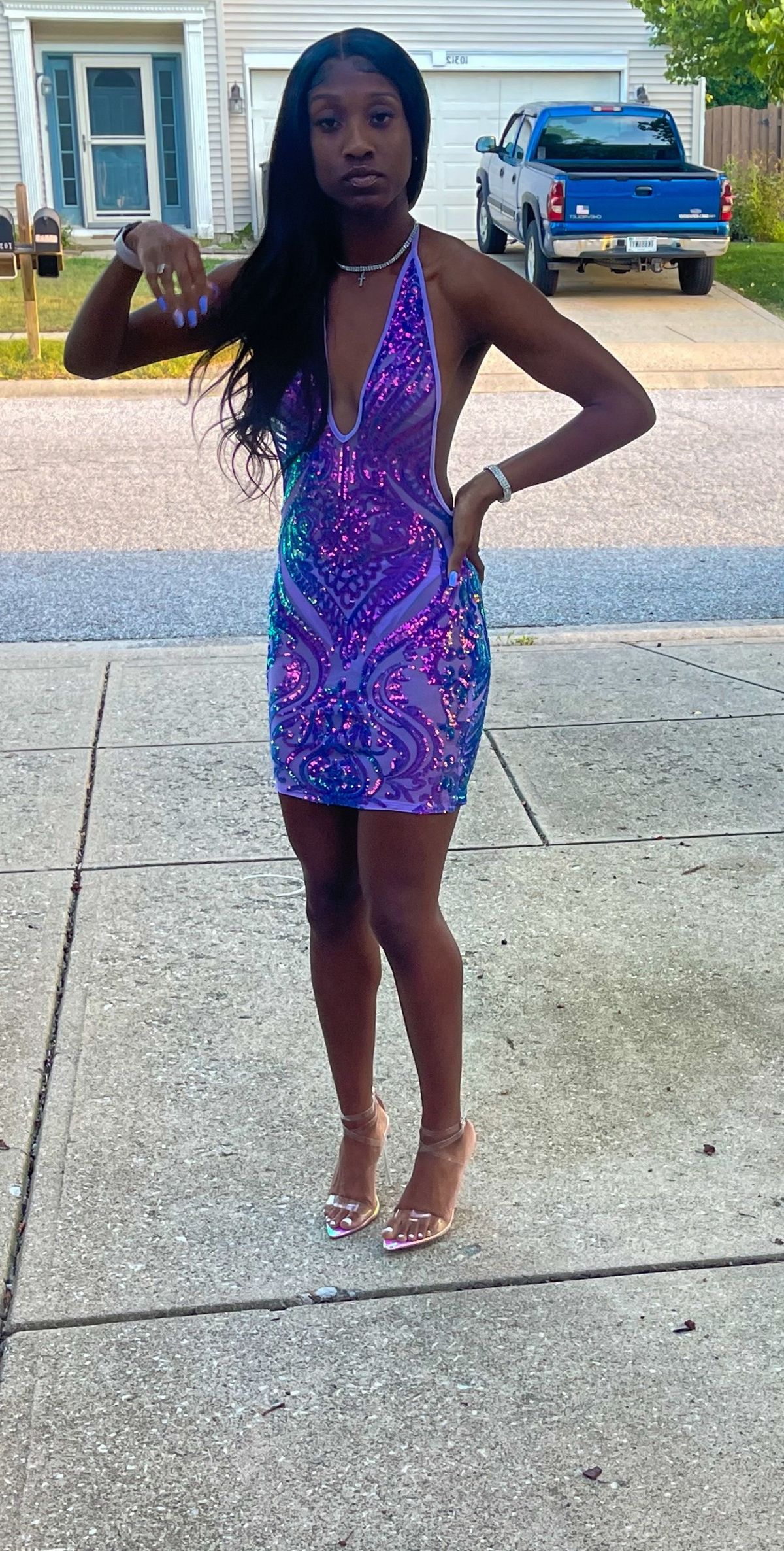 Fashion Nova Size XS Homecoming Purple Cocktail Dress on Queenly