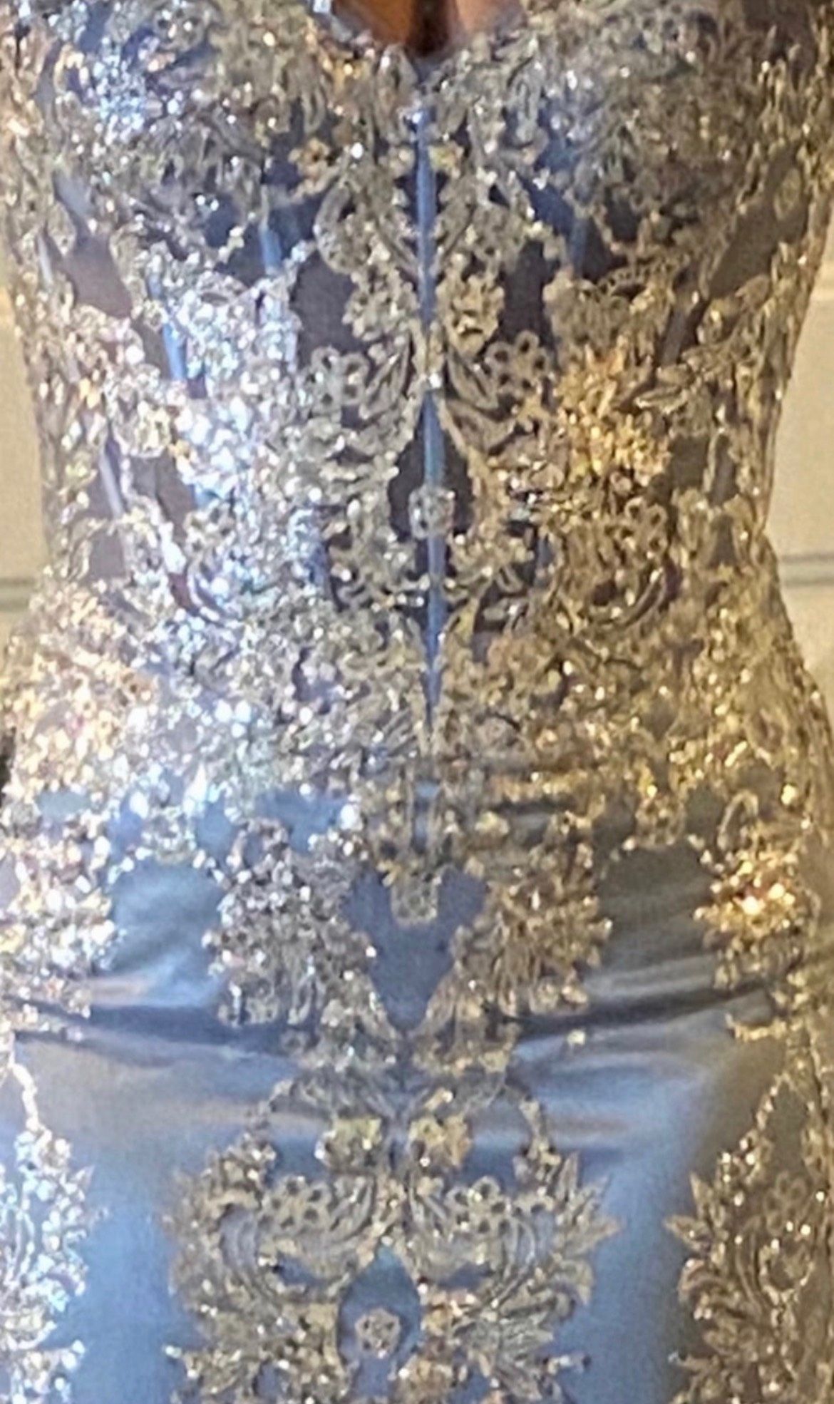 Size L Prom Blue Mermaid Dress on Queenly