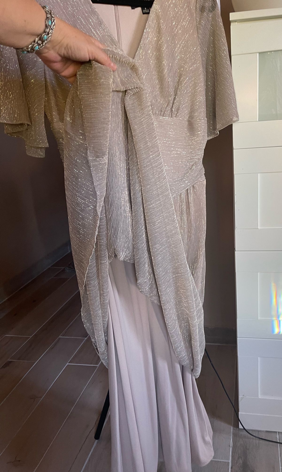 Size 8 Wedding Guest Nude A-line Dress on Queenly