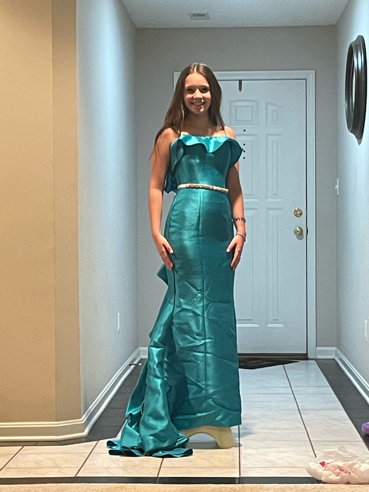 Sherri Hill Size 00 Prom Blue Dress With Train on Queenly
