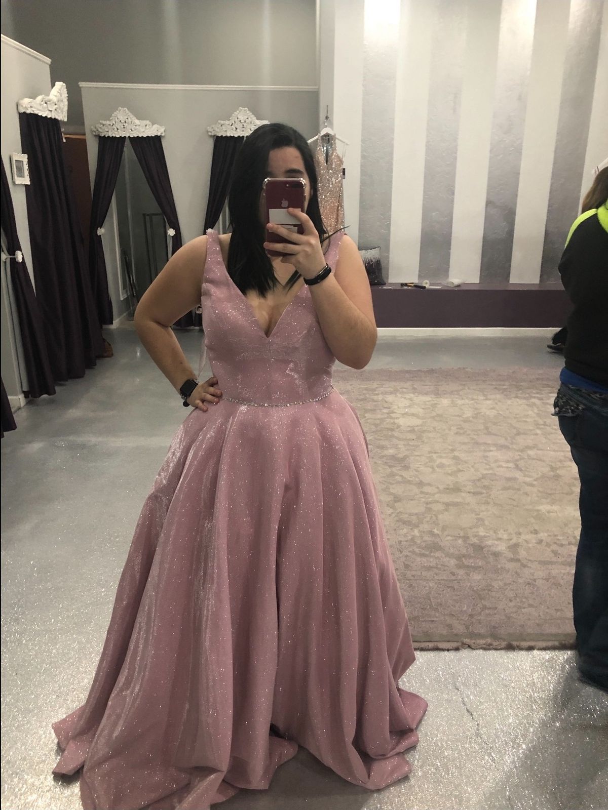 Tiffany Designs Plus Size 16 Prom Pink Dress With Train on Queenly