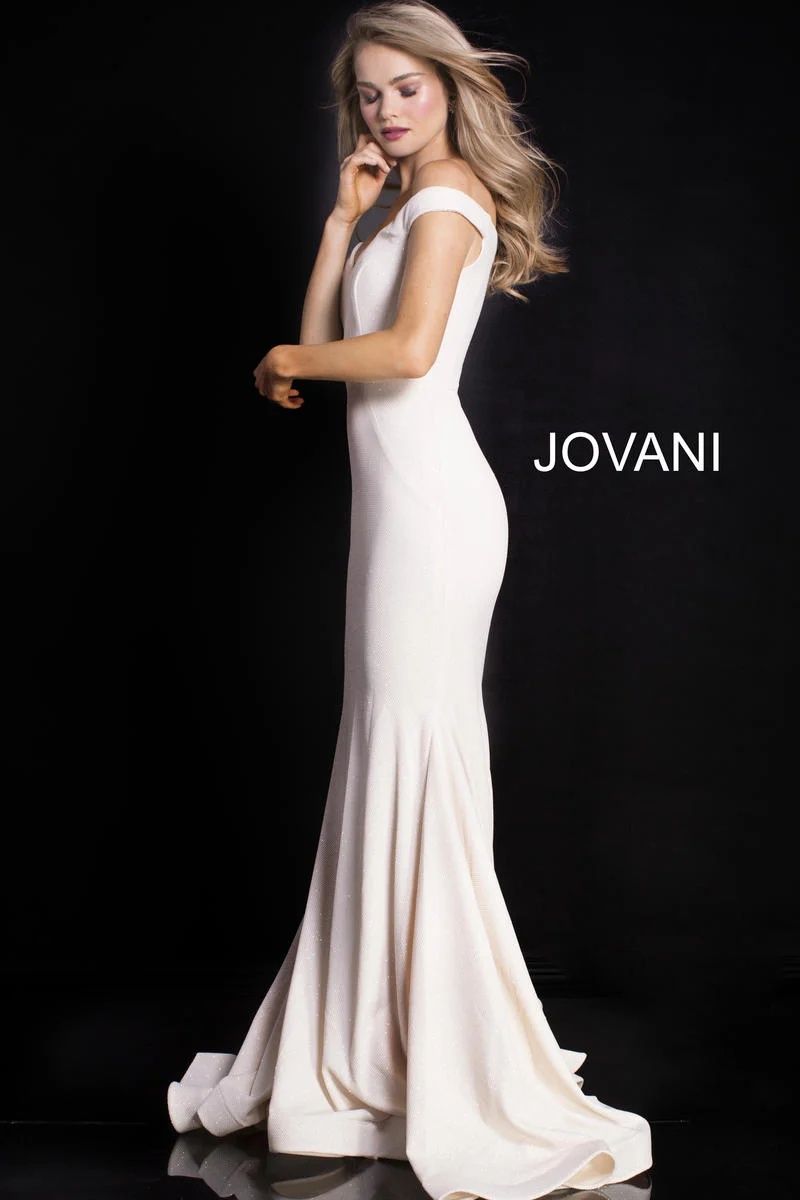 Style 55187 Jovani Size 14 White Mermaid Dress on Queenly
