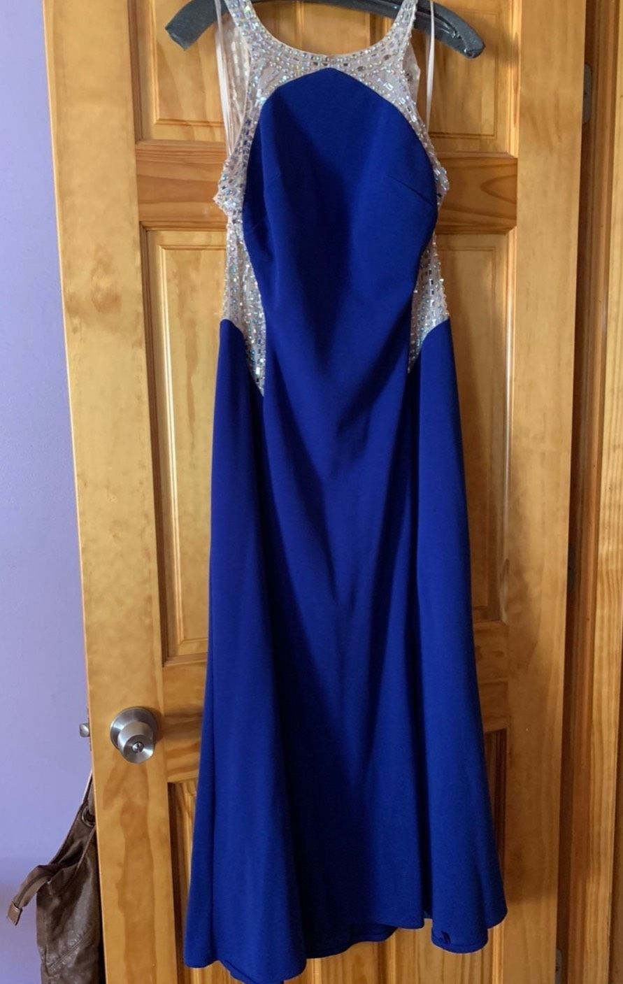 Decode Plus Size 16 Prom Sequined Blue Floor Length Maxi on Queenly