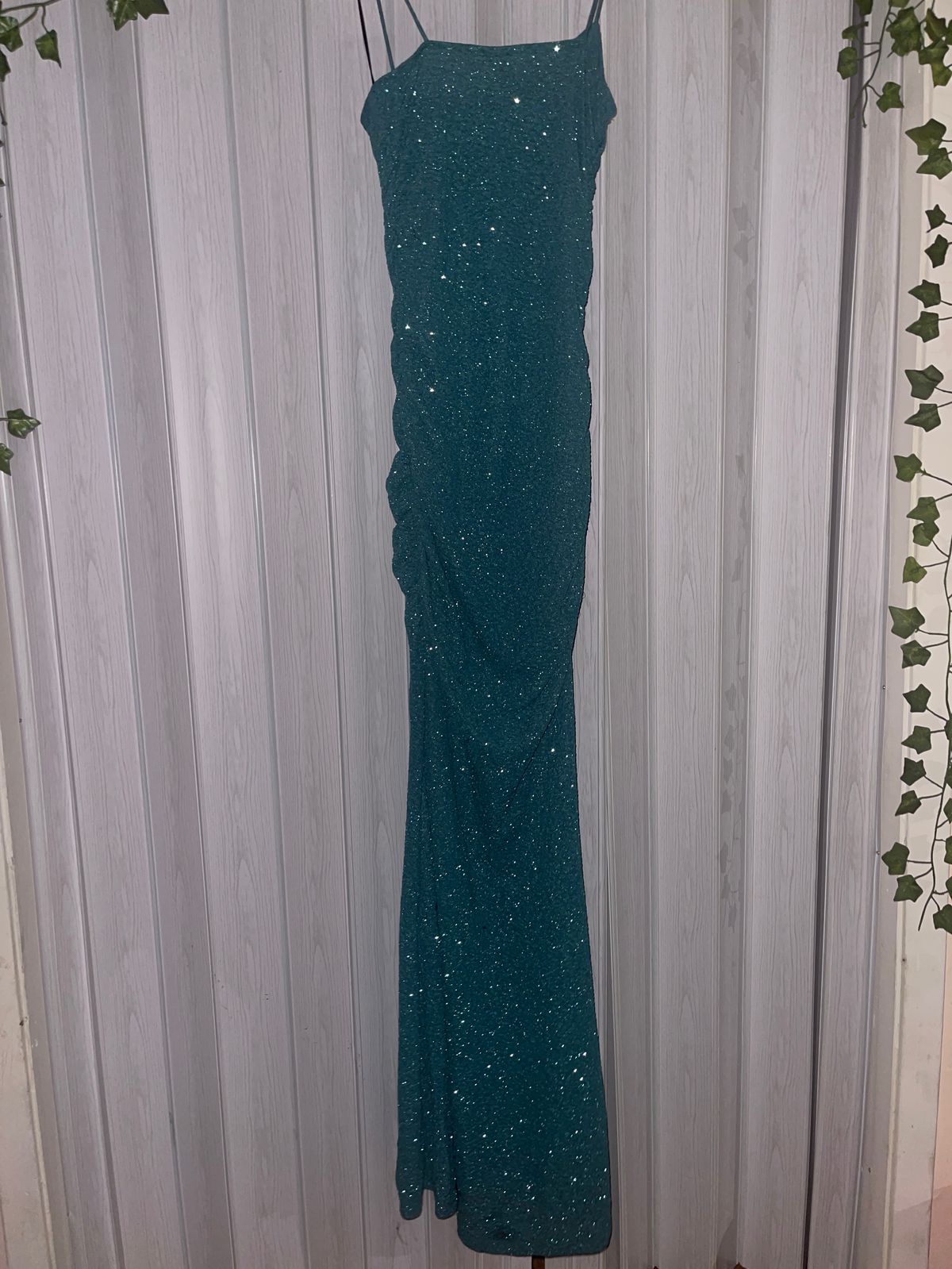 Windsor Size L Prom Blue Side Slit Dress on Queenly