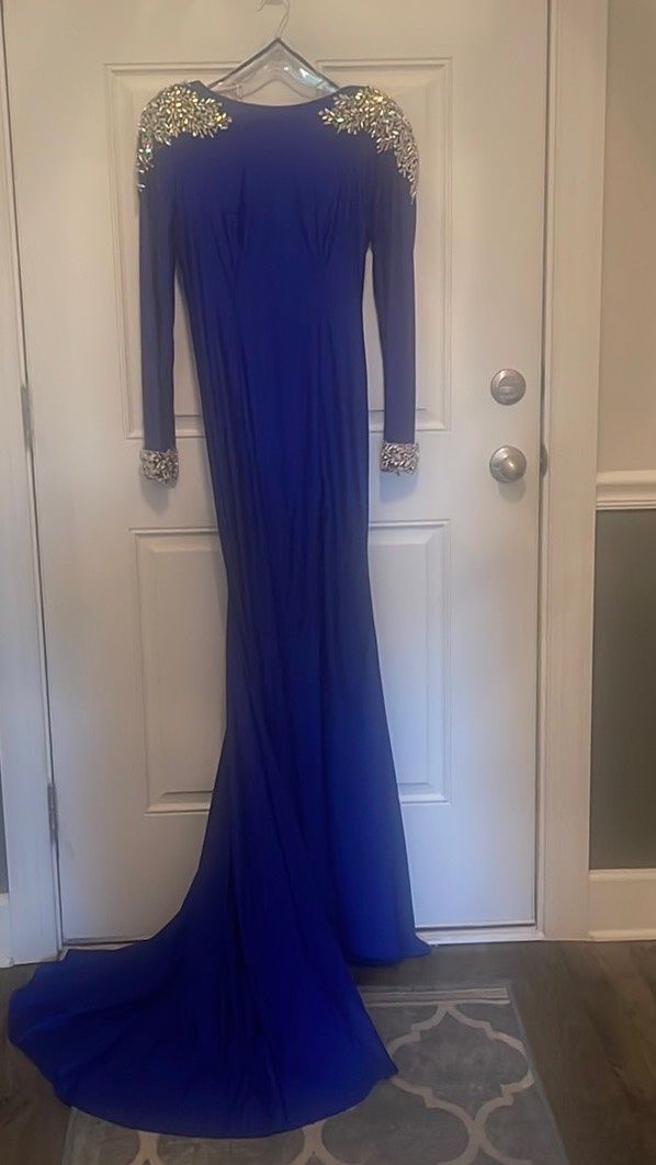 Johnathan Kayne Size 8 Prom Blue Floor Length Maxi on Queenly