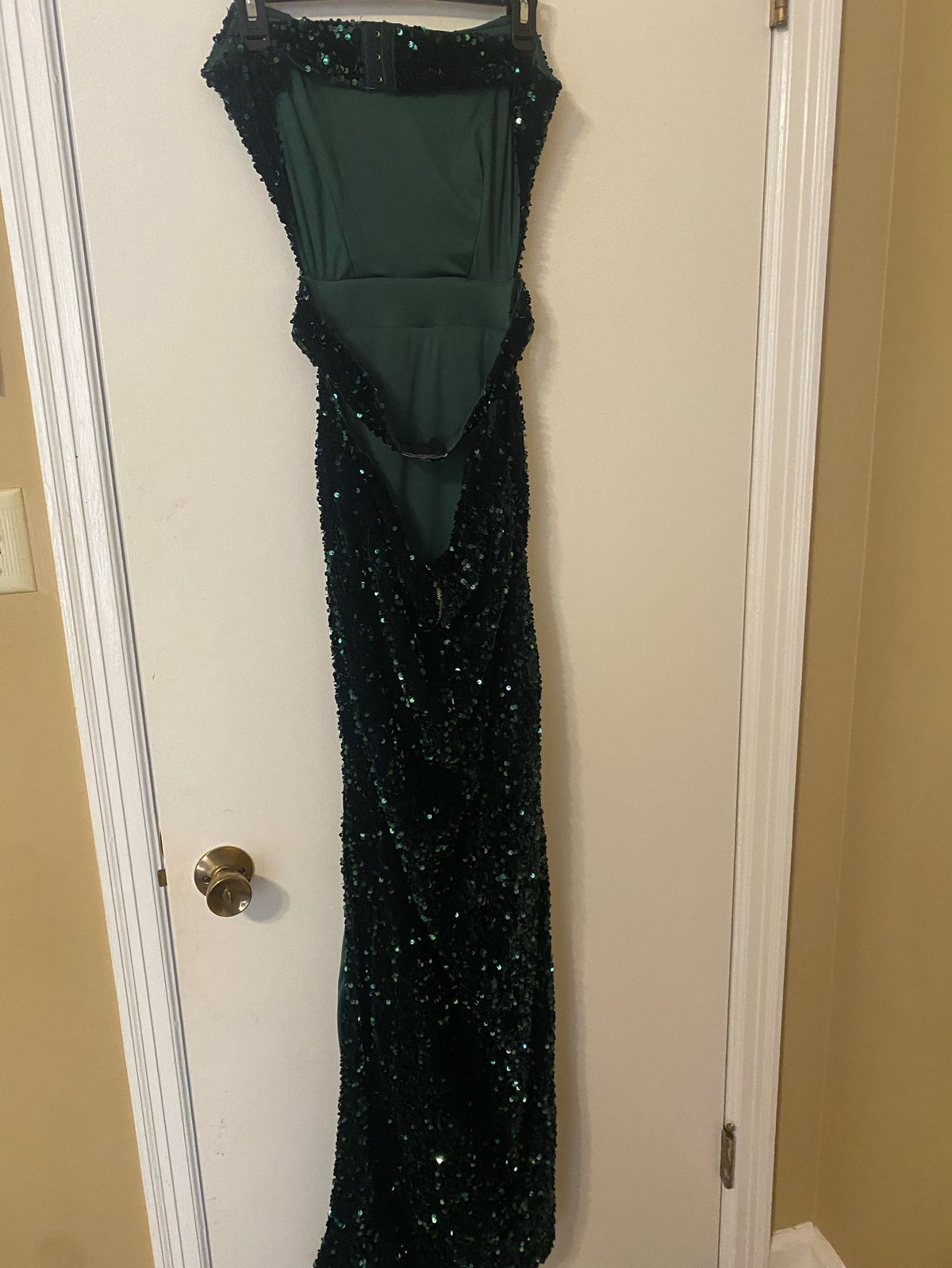 Size XL Prom Green Floor Length Maxi on Queenly