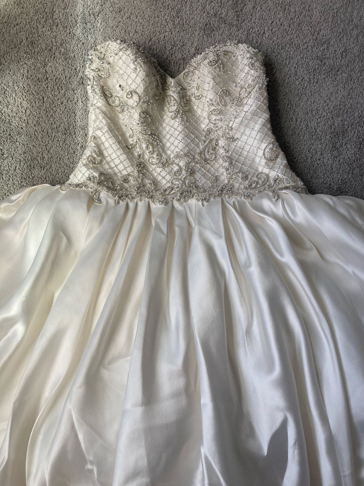Sottero and midgley Size 14 Wedding Satin White Ball Gown on Queenly