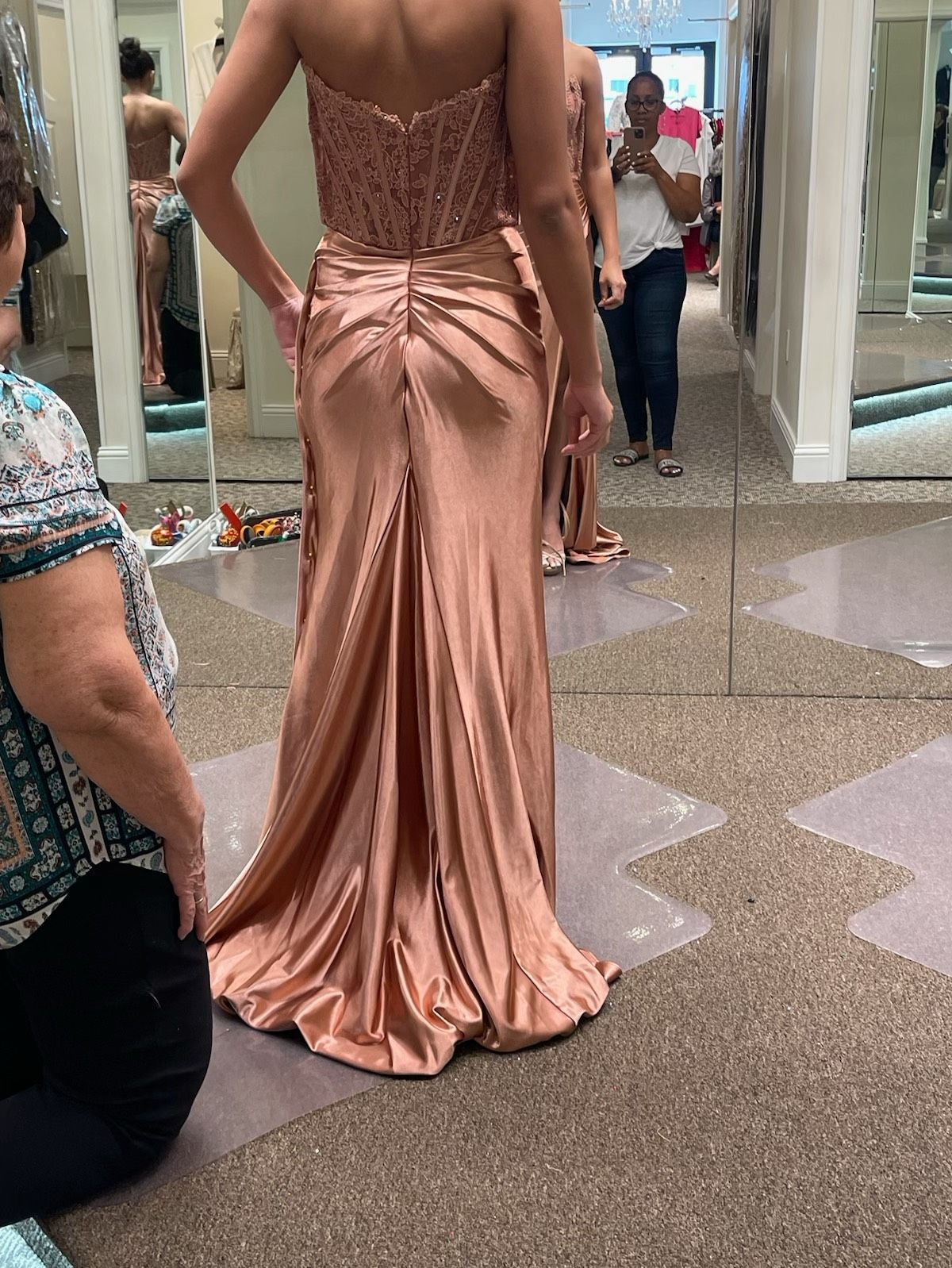 Sherri Hill Size 00 Prom Rose Gold Floor Length Maxi on Queenly