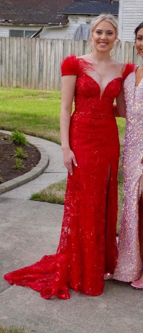 Sherri Hill Size 0 Prom Red Floor Length Maxi on Queenly
