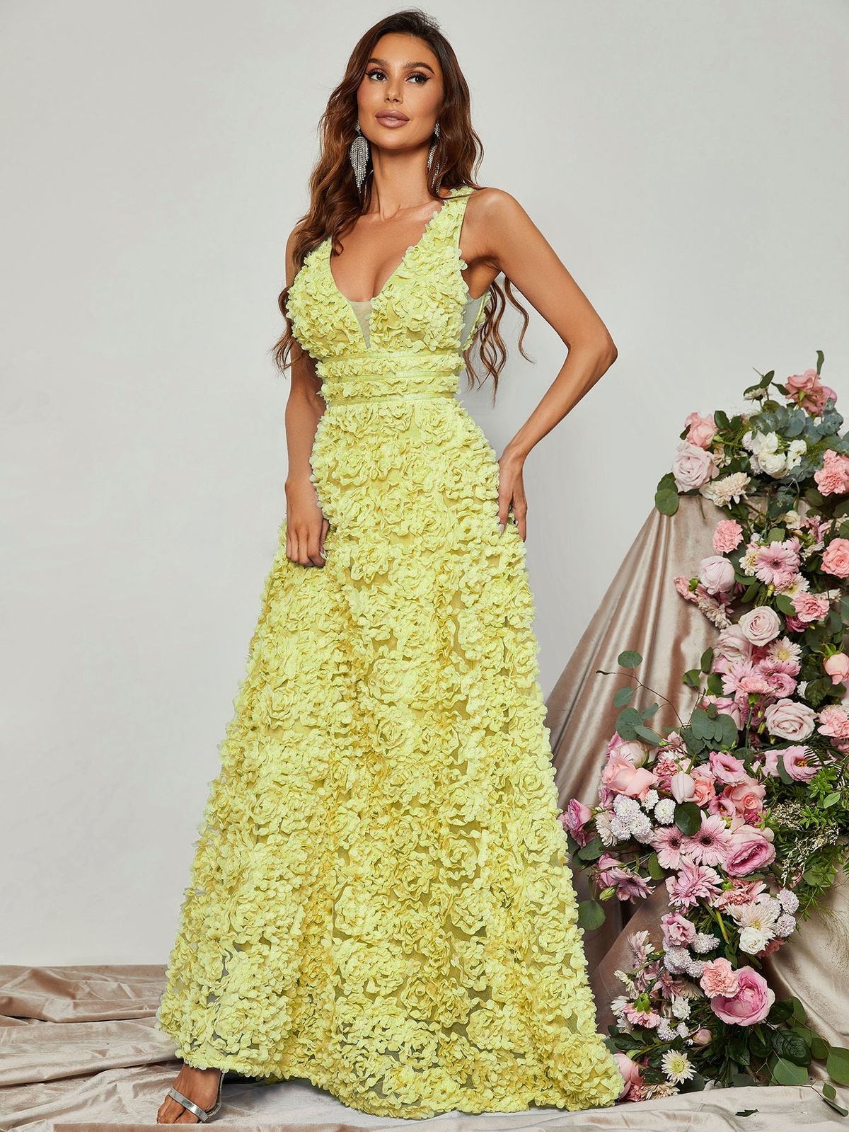 Style FSWD0842 Faeriesty Size S Yellow Floor Length Maxi on Queenly
