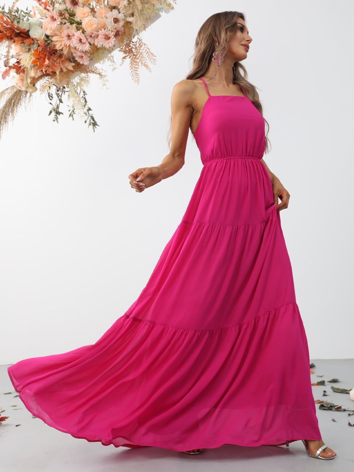 Style FSWD0925 Faeriesty Size L Hot Pink Floor Length Maxi on Queenly