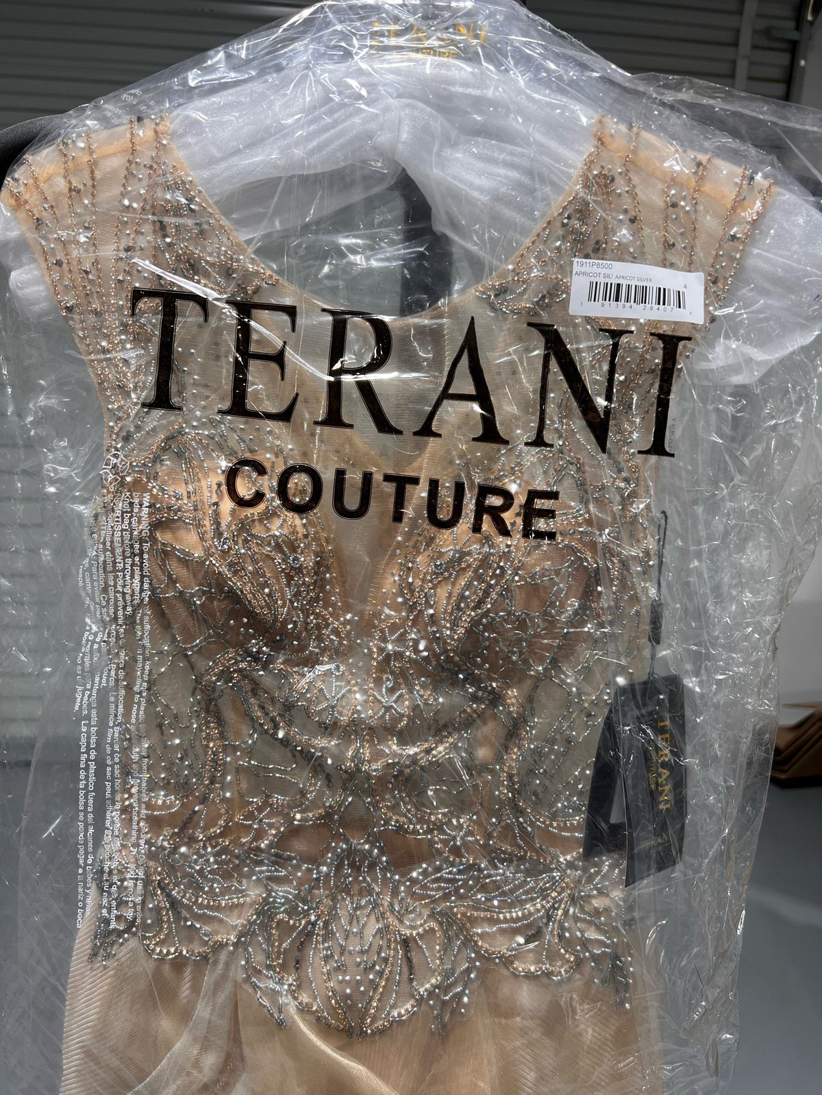 Terani Couture Size 4 Nude Ball Gown on Queenly