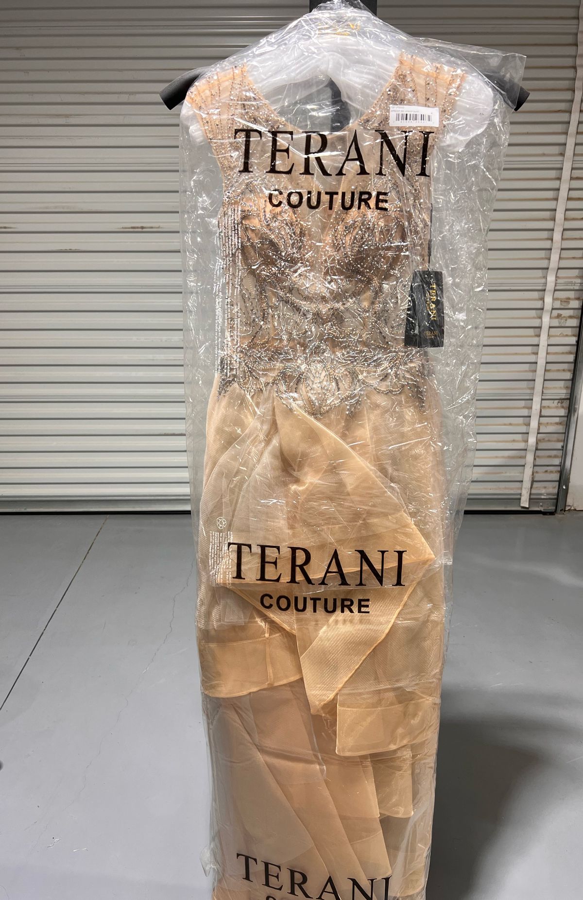 Terani Couture Size 4 Nude Ball Gown on Queenly