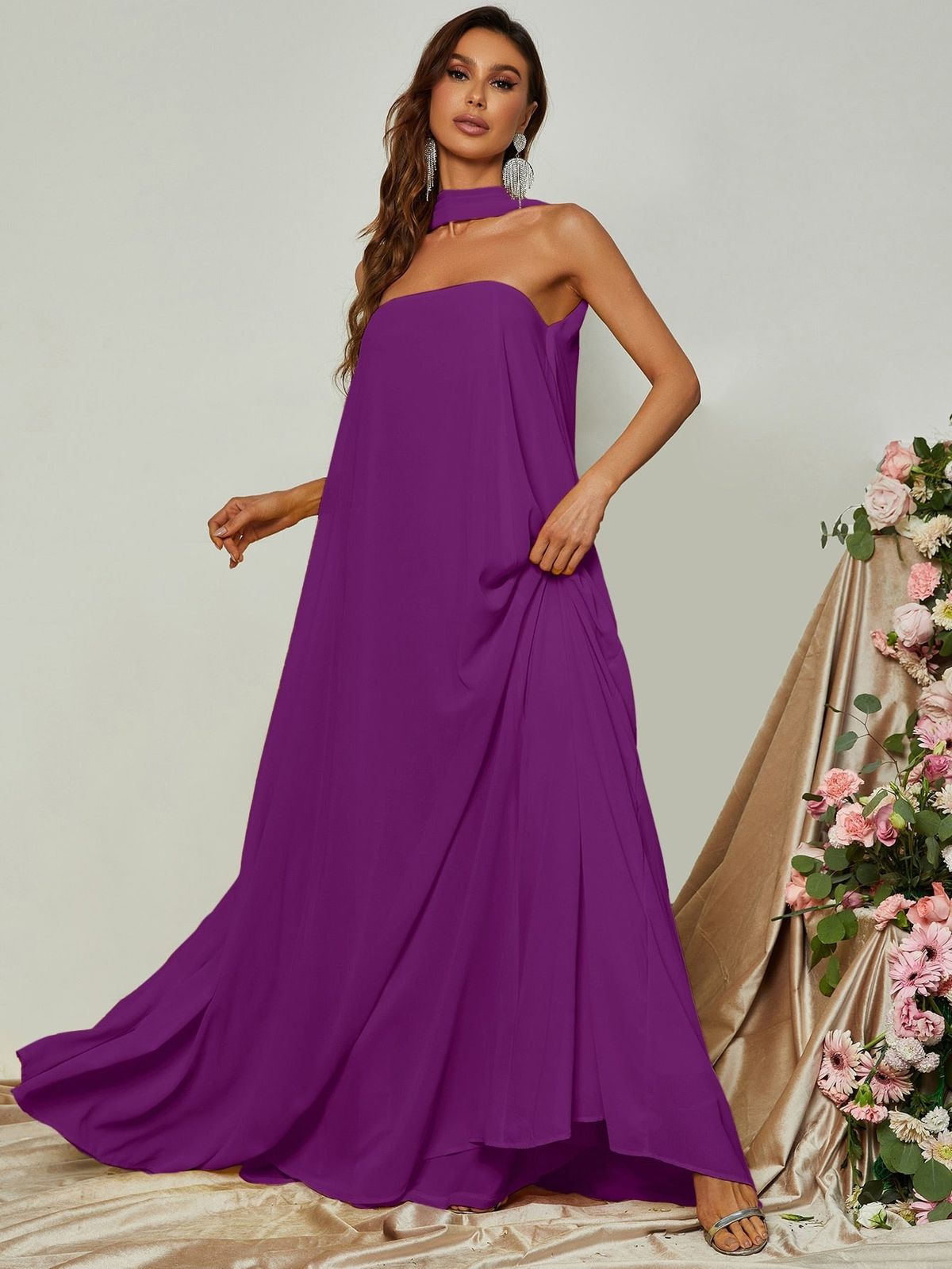Style FSWD0847 Faeriesty Size L Purple A-line Dress on Queenly