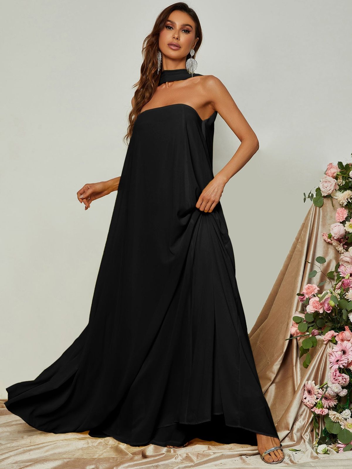 Style FSWD0847 Faeriesty Size M Black A-line Dress on Queenly