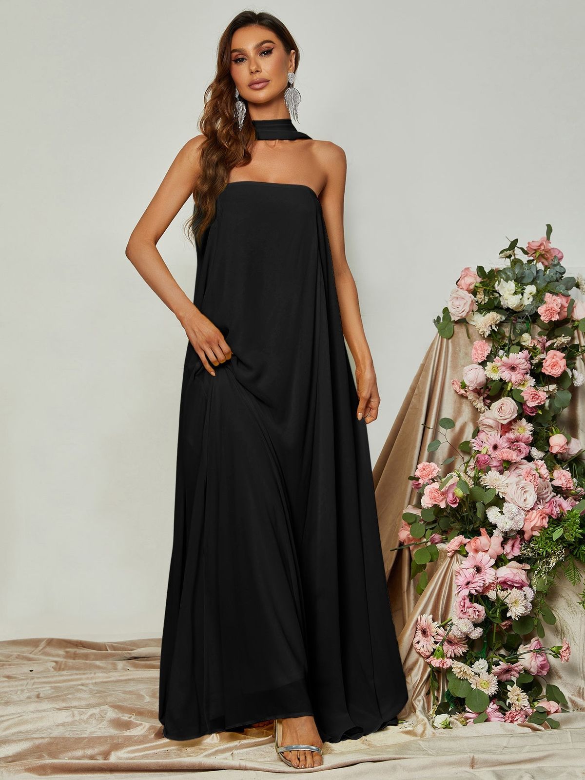 Style FSWD0847 Faeriesty Size M Black A-line Dress on Queenly