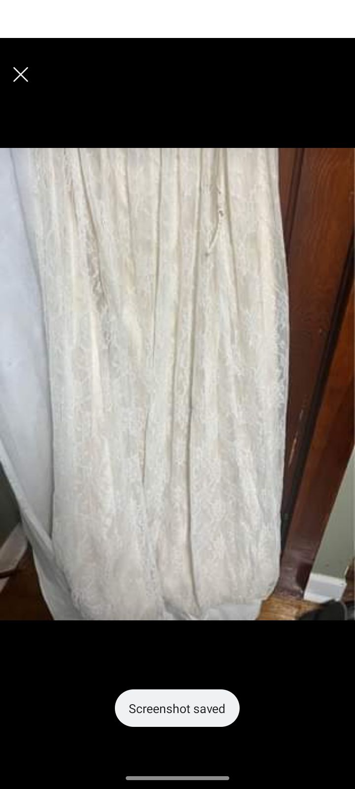 Galina  Size 8 Lace White A-line Dress on Queenly