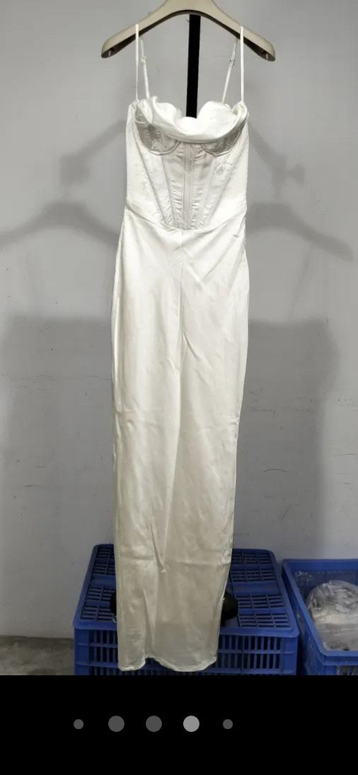 House of CB Size XS Prom White Floor Length Maxi on Queenly
