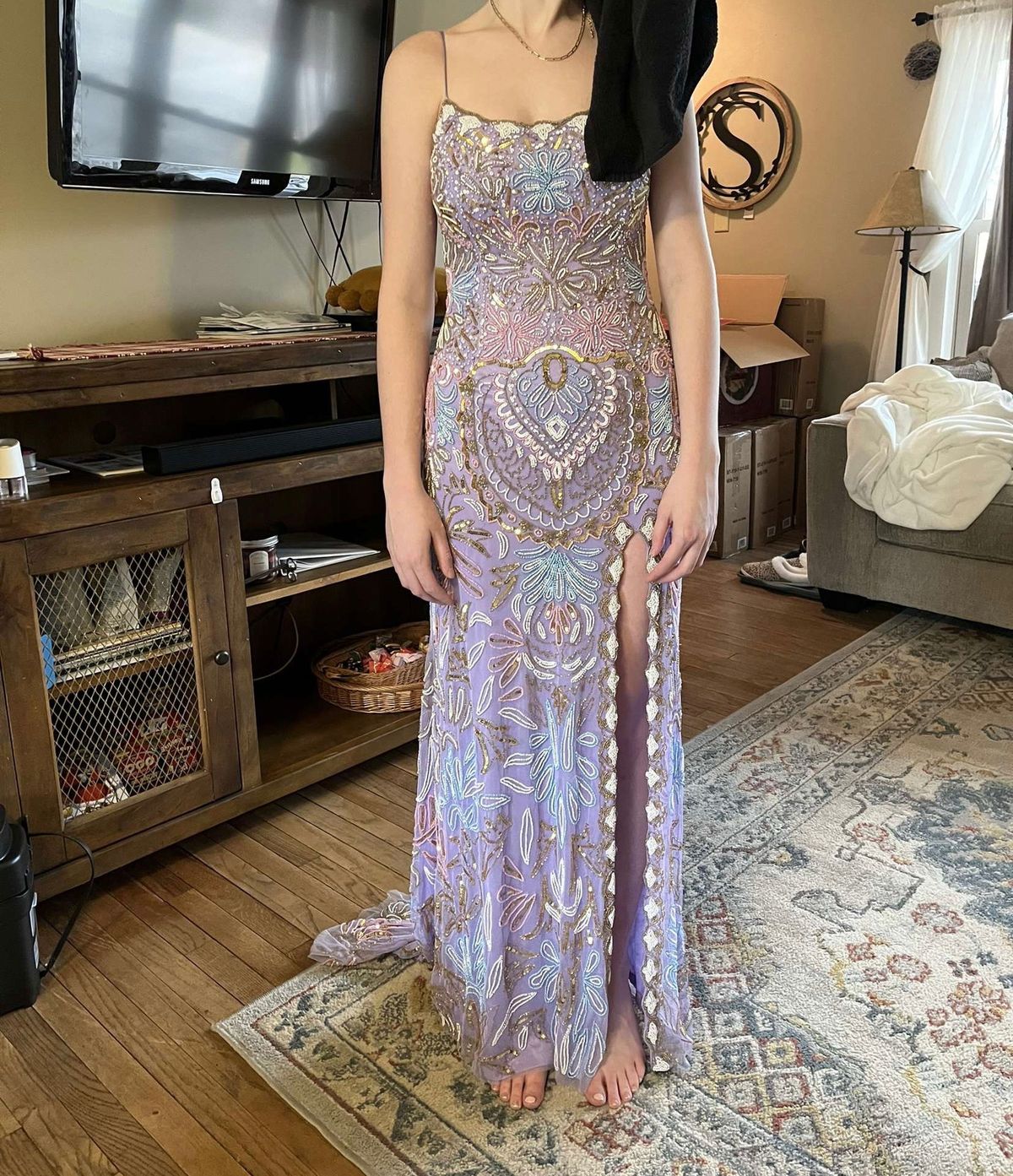 Rachel Allan Size 6 Prom Multicolor Mermaid Dress on Queenly