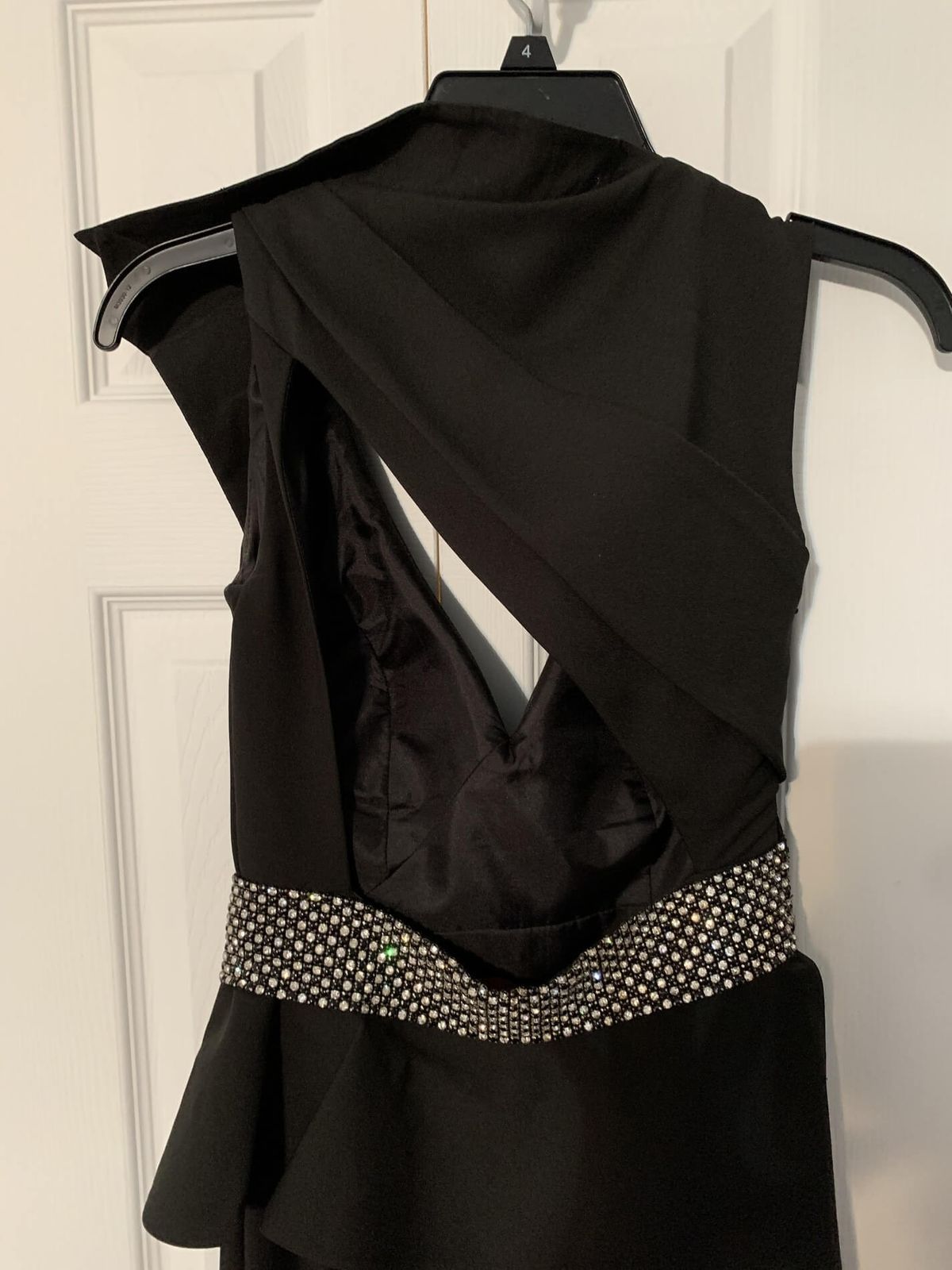 Size 6 Black Dress With Train on Queenly