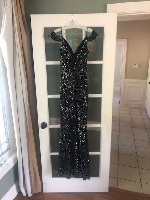 Calista Party Dresses Size 4 Prom Black Side Slit Dress on Queenly
