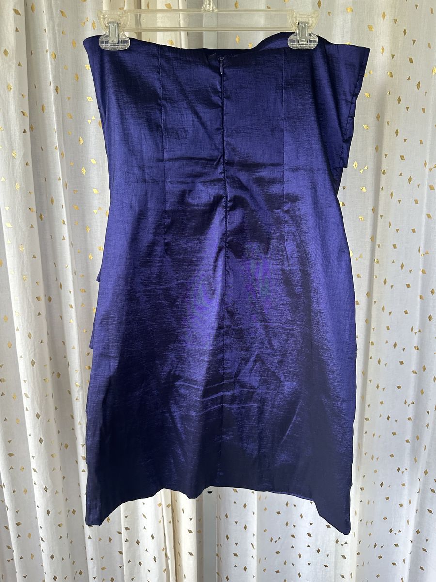 Snap Size L Strapless Purple Cocktail Dress on Queenly