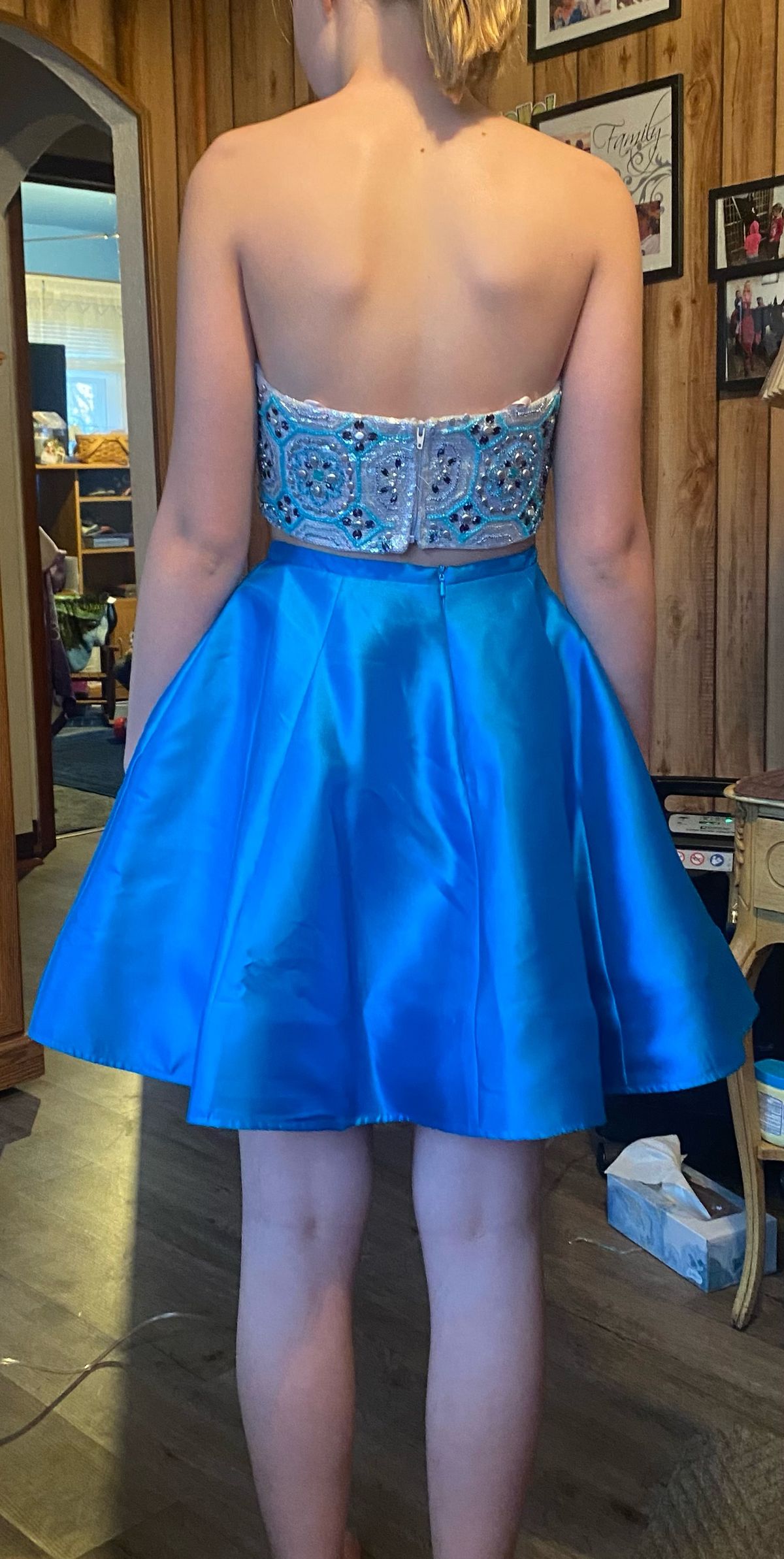 Rachel Allan Size 0 Homecoming Blue Cocktail Dress on Queenly