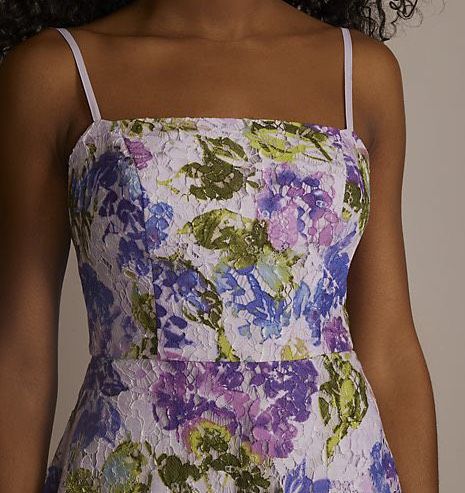 Size 4 Prom Floral Purple A-line Dress on Queenly