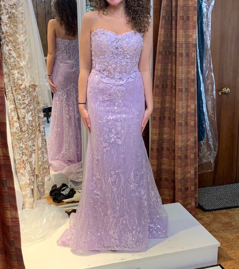 Sherri Hill Size 6 Prom Purple Mermaid Dress on Queenly