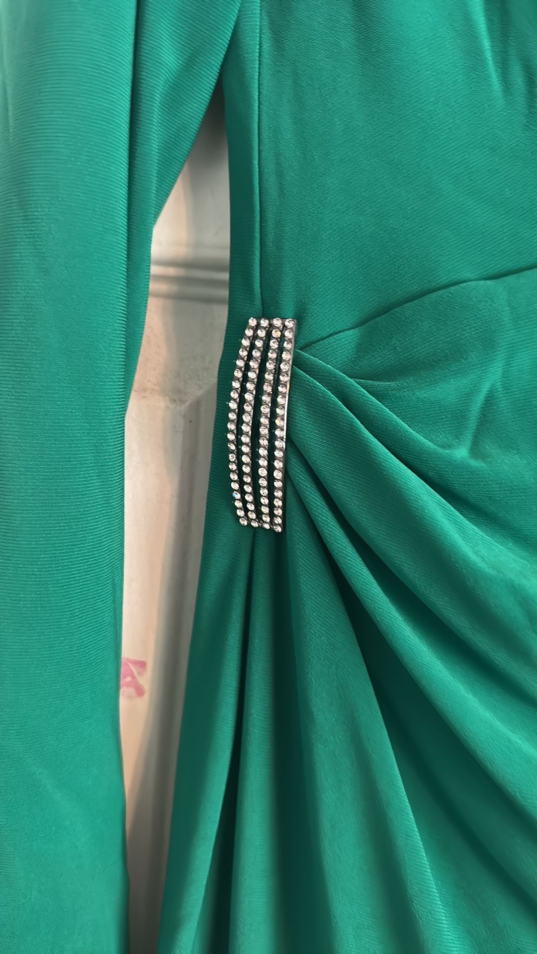 Ralph Lauren Size 8 Prom Long Sleeve Sequined Emerald Green Floor Length Maxi on Queenly