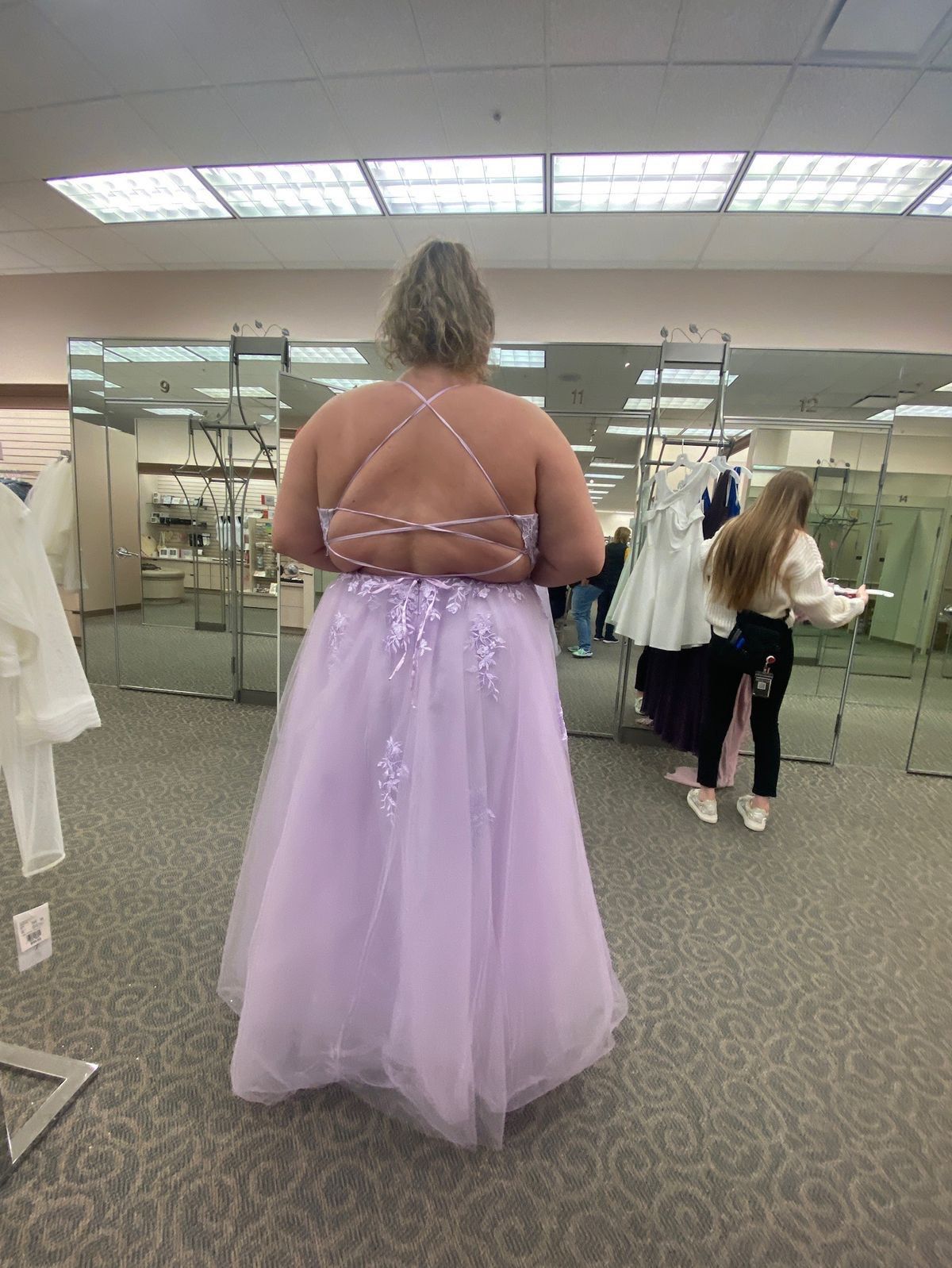 Plus Size 22 Prom Purple A-line Dress on Queenly
