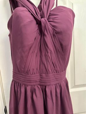Heboes Size 12 Bridesmaid Off The Shoulder Purple A-line Dress on Queenly